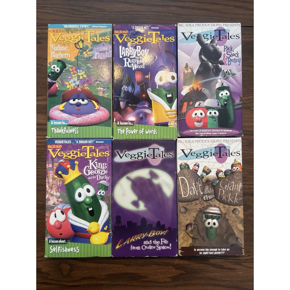 Veggie Tales VHS Animated Childrens Christian Educational VTG